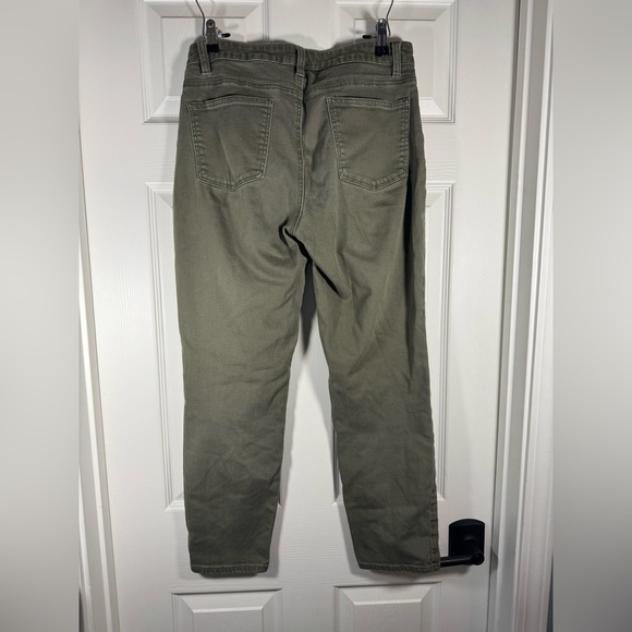 Talbots Heritage Ankle Straight Olive Green Denim Pants Size 6 Womens - Picture 7 of 9